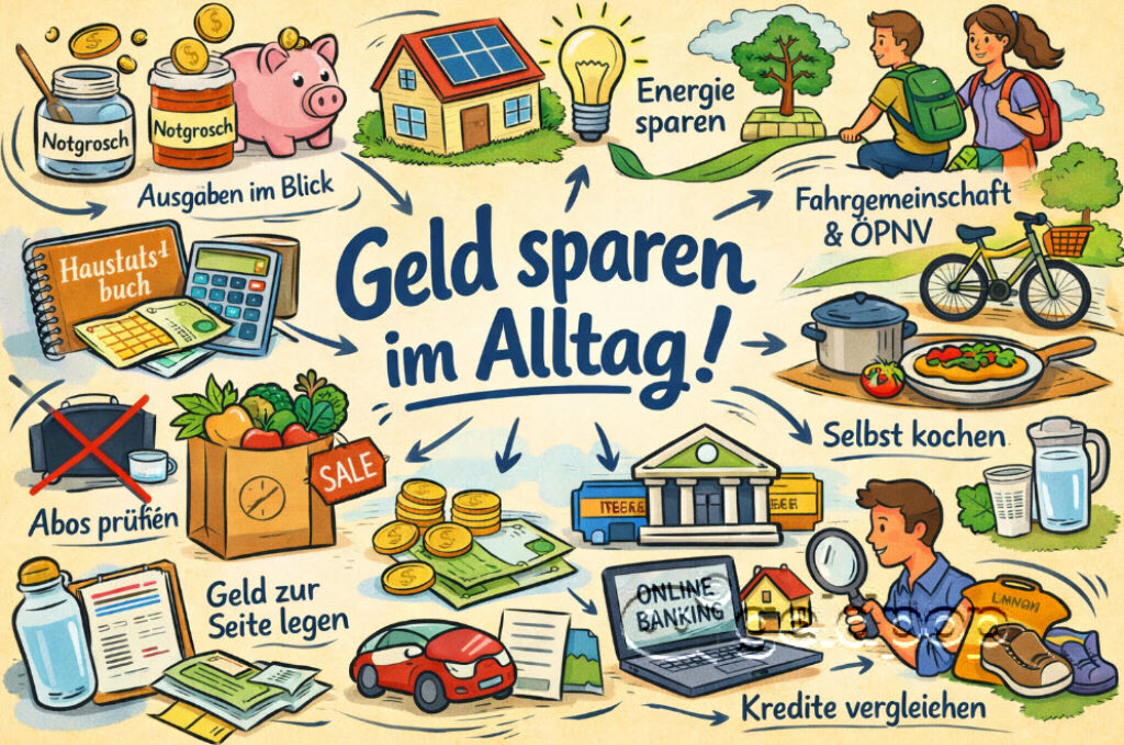 Geld sparen im Alltag