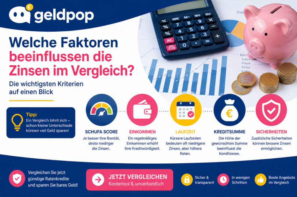Welche Faktoren beeinflussen die Zinsen im Vergleich